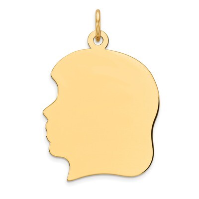 Engravable Girl Polished Disc Charm Sterling Silver Gold-plated QM522G/27, MPN: QM522G/27, 88395793…