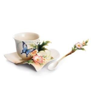 Franz Porcelain Fluttering Beauty Flower And Butterfly Spoon FZ01841, MPN: FZ01841,