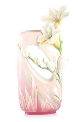 Franz Porcelain Divine Fragrance Freesia Vase FZ02978, MPN: FZ02978,