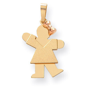 Girl on Right Engravable Charm 14k Two-tone Gold Small XK214, MPN: XK214, 883957470801
