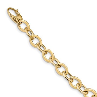 8.5 Inch Fancy Oval Link Bracelet 14k Gold Polished SF2371-8.5, MPN: SF2371-8.5, 191101981005