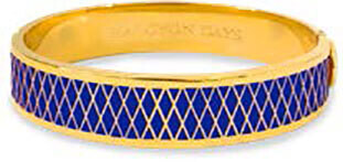 Halcyon Days 13mm Parterre Deep Cobalt Gold Hinged Bangle HBPAR1813G, MPN: HBPAR1813G, 5060171106128