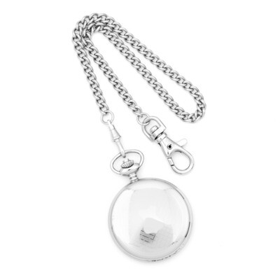Charles Hubert Stainless Steel White Dial with Date Pocket Watch XWA582, MPN: XWA582, 811233010786