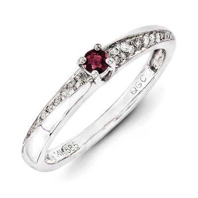1 Birthstone Family Jewelry Diamond Semi-Set Ring 14k White Gold XMRW36/1, MPN: XMRW36/1, 883957420…