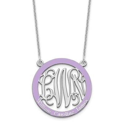Small Epoxied Family Monogram Necklace 10k White Gold 10XNA571W, MPN: 10XNA571W,