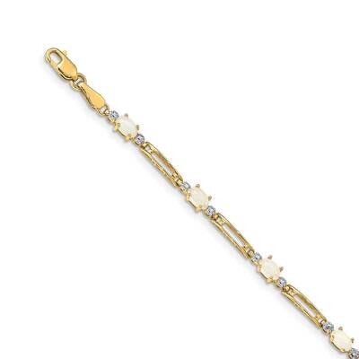 Completed Fancy Diamond/Opal Bracelet 14k Gold BM4492-OP-001-YA, MPN: BM4492-OP-001-YA, 883957538907
