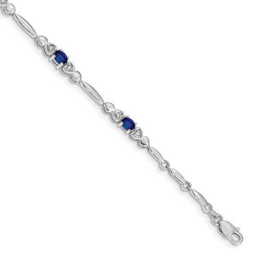 Sapphire Bracelet 14k White Gold Diamond BM4479-SA-001-WA, MPN: BM4479-SA-001-WA, 883957253060