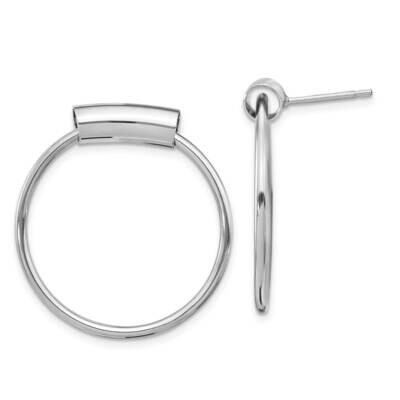 Leslie&#39;s Polished Post Dangle Earrings Sterling Silver Rhodium-plated HB-QLE1304, MPN: QLE1304, 191…