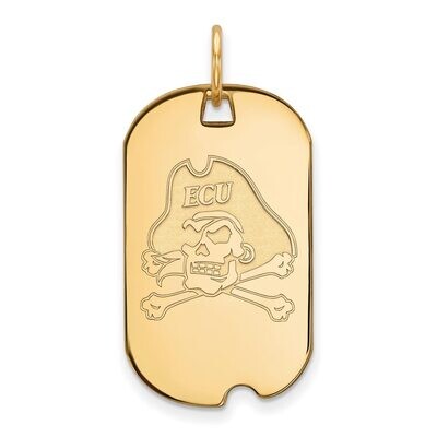East Carolina University Small Dog Tag 14k Yellow Gold 4Y023ECU, MPN: 4Y023ECU, 886774876689