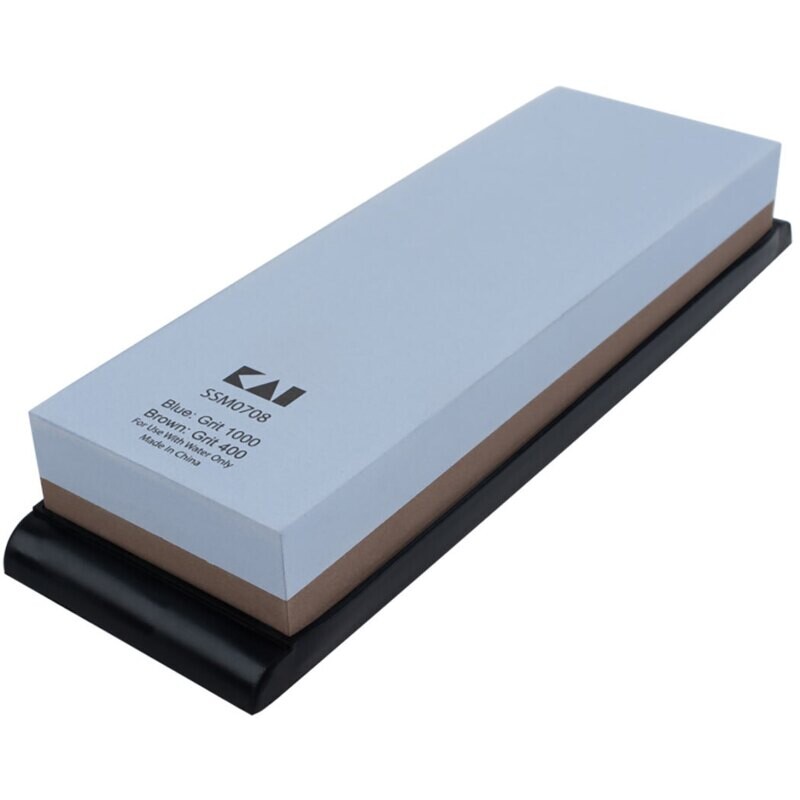 Shun Combination Whetstone with Rubber Base 400/1000 Grit SSM0708