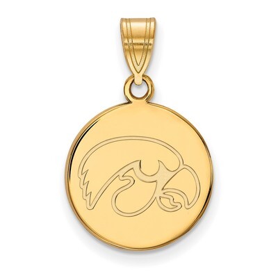 University of Iowa Medium Disc Pendant 10k Yellow Gold 1Y039UIA, MPN: 1Y039UIA, 886774816180