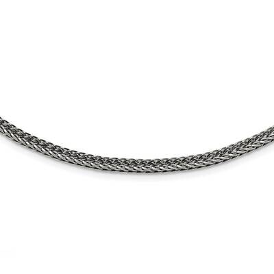 Antiqued Franco 3.75mm Chain Stainless Steel Polished SRN1641-22 by Chisel, MPN: SRN1641-22, 886774…