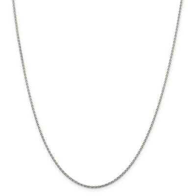 1.5mm Diamond-Cut Spiga Chain 26 Inch Sterling Silver QDS045-26, MPN: QDS045-26,