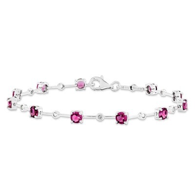 Pink Tourmaline Bracelet Sterling Silver QX857PT, MPN: QX857PT, 886774676111