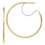 Large 2x45mm Polished Hoop Earrings 14k Two-tone Gold TF1642, MPN: TF1642, 191101987861