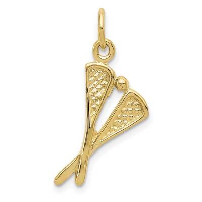 Lacrosse Sticks Charm 10k Gold Polished 10C2630, MPN: 10C2630,