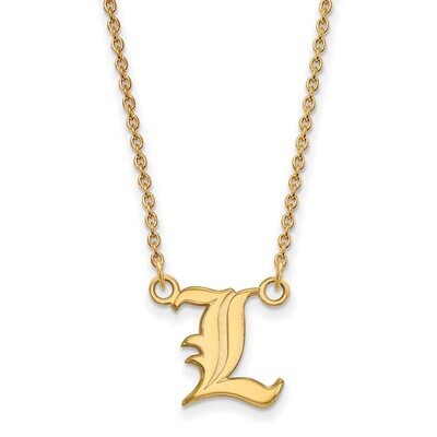 University of Louisville Small Pendant with Chain Necklace 10k Yellow Gold 1Y011UL-18, MPN: 1Y011UL…