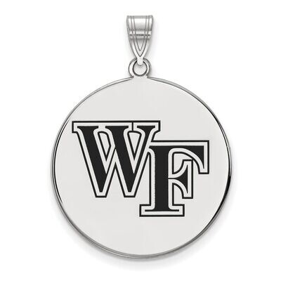 Wake Forest University Extra Large Enamel Disc Pendant Sterling Silver SS076WFU, MPN: SS076WFU, 886…