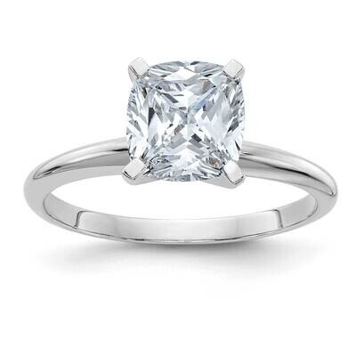 2ct. D E F Pure Light Cushion Moissanite Solitaire Ring 14k White Gold WGSH15C-15MP-8, MPN: WGSH15C…