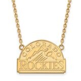 Colorado Rockies Large Pendant with Chain Necklace 10k Yellow Gold 1Y007ROK-18, MPN: 1Y007ROK-18, 8…