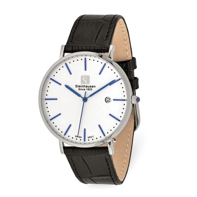 Steinhausen Mens Burgdorf Stainless White Dial Blue Hands Watch  XWA5810, MPN: XWA5810, 849689026495