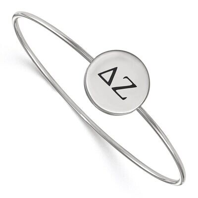 Delta Zeta Enameled Slip-on Bangle Sterling Silver SS025DZ-7, MPN: SS025DZ-7, 886774604565