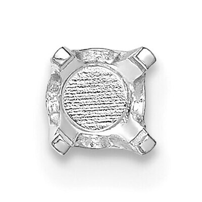 Round .05ct. 4-Prong Med. Wt. TruSeatr Threaded Post Earring Mounti 14k White Gold WG2635, MPN: WG2…