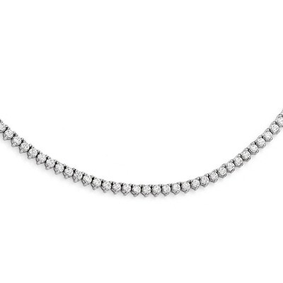 CZ 18 Inch Necklace Sterling Silver Rhodium-plated QG3482-18, MPN: QG3482-18, 886774298528