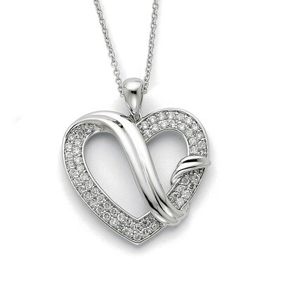 Forever Grateful 18 Inch Necklace Sterling Silver with Diamonds QSX381, MPN: QSX381, 883957297866