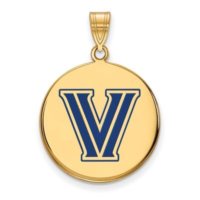 Villanova University Large Enamel Disc Pendant Gold-plated Sterling Silver GP026VIL, MPN: GP026VIL,…