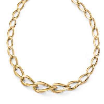 Leslie&#39;s Fancy Link Necklace 17.5 Inch 14k Gold Polished HB-LF717-17.5, MPN: LF717-17.5, 1911017941…