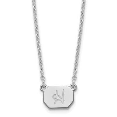 Initial Octagon Necklace Sterling Silver Rhodium-plated XNA1349SS, MPN: XNA1349SS,