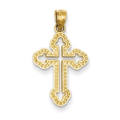 Cut-out Budded Cross Charm 14k Gold D3505, MPN: D3505, 883957587189