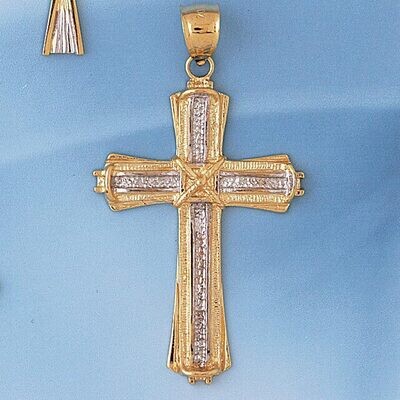Dazzlers Jewelry Cross Pendant Necklace Charm Bracelet in Yellow, White or Rose Gold 7767, MPN: DZ-…