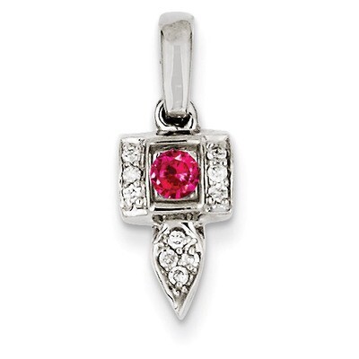 1 Birthstone Family Jewelry Diamond Semi-Set Pendant 14k White Gold XMPW25/1, MPN: XMPW25/1, 883957…