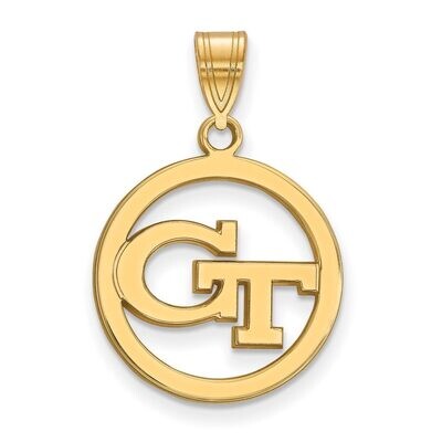 Georgia Institute of Technology Sm Pendant in Circle Gold-plated Silver GP027GT, MPN: GP027GT, 8867…