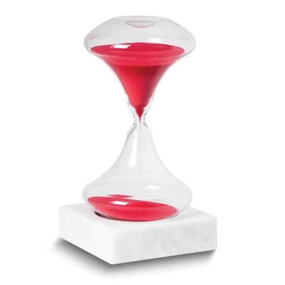 Red Sand with Hand-blown Glass and Marble Base 45 Min Sand Timer GM24152RDB, MPN: GM24152RDB, 79714…