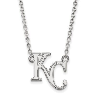 Kansas City Royals Large Pendant with Chain Necklace 14k White Gold 4W007ROY-18, MPN: 4W007ROY-18, …