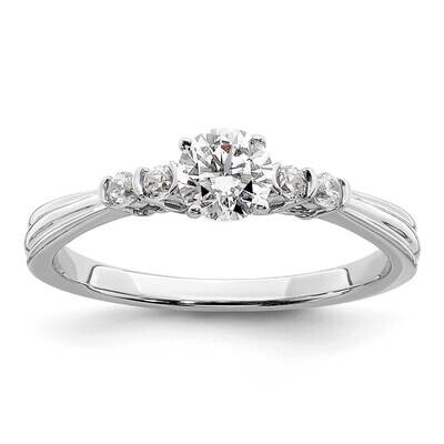 Lab Grown Diamond Si1/Si2, G H I, Complete Engagement Ring 10k White Gold RM6545E-040-C0WLG, MPN: R…