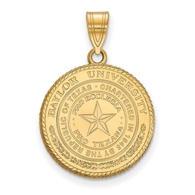 Baylor University Large Crest Pendant Gold-plated Silver GP038BU, MPN: GP038BU, 886774939285