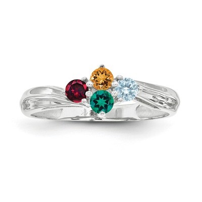 14K White Gold Ring Family &amp; Mother XMR10/4WGY, MPN: XMR10_4W, 883957151328