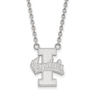 University of Idaho Large Pendant with Chain Necklace 14k White Gold 4W008UID-18, MPN: 4W008UID-18,…