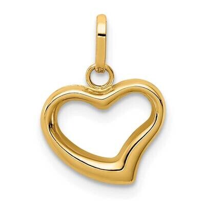 Cut-out Puffed Heart Charm 14k Gold Polished  YC1388, MPN: YC1388, 191101903113