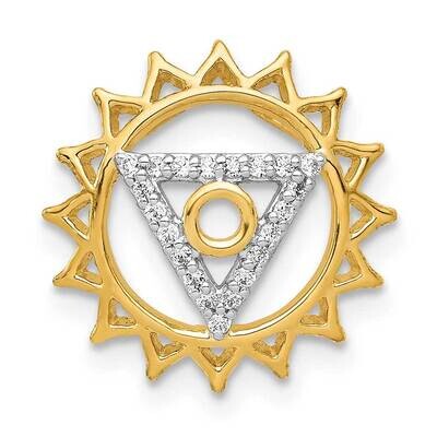 1/10Ct. Diamond Vishuddha/Throat Chakra Chain Slide 14k Gold PM4097-010-YA, MPN: PM4097-010-YA, 883…