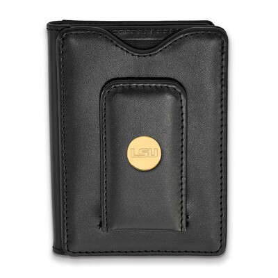 Louisiana State University Black Leather Wallet Gold-plated Sterling Silver GP090LSU-W1, MPN: GP090…