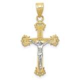 Two-Tone Diamond-Cut Crucifix Pendant 10k Gold 10D3636, MPN: 10D3636,