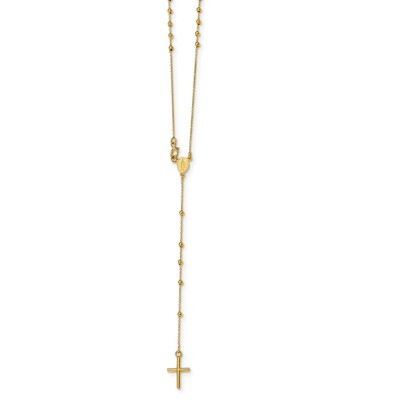 16.5 Inch Rosary Necklace 14k Gold Polished SF2514-16.5, MPN: SF2514-16.5, 191101981357