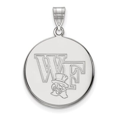 Wake Forest University Large Disc Pendant Sterling Silver SS068WFU, MPN: SS068WFU, 886774720746
