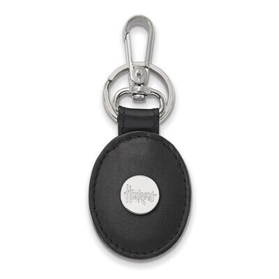 University of Nebraska Black Leather Oval Key Chain Sterling Silver SS080UNE-K1, MPN: SS080UNE-K1, …