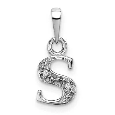 Initial S Charm 10k White Gold 10YC251S, MPN: 10YC251S,